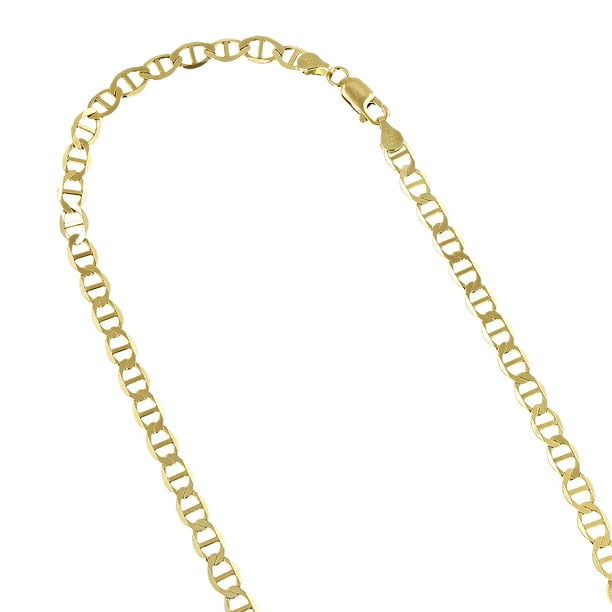 10K YELLOW 2.0mm FLAT MARINER LINK CHAIN ANKLET